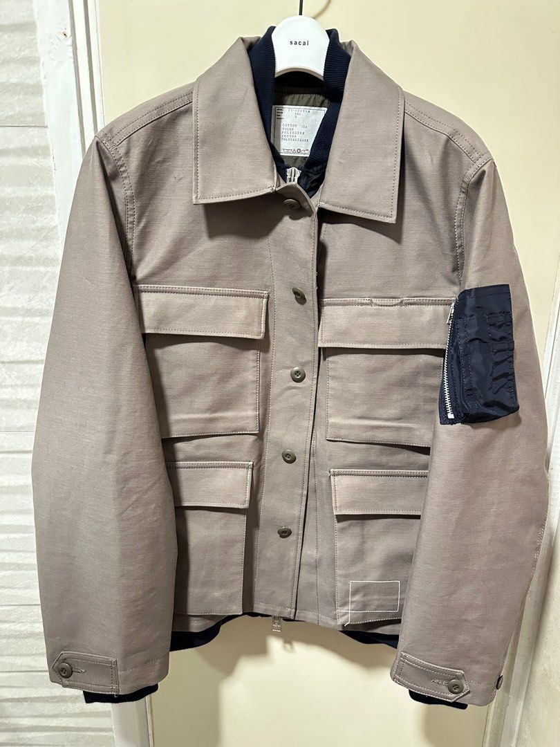 WTAPS x sacai Cotton Back Satin Jacket 2 WTAPS x sacai Cotton Back