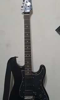 SELVA Stratocaster black electric guitar