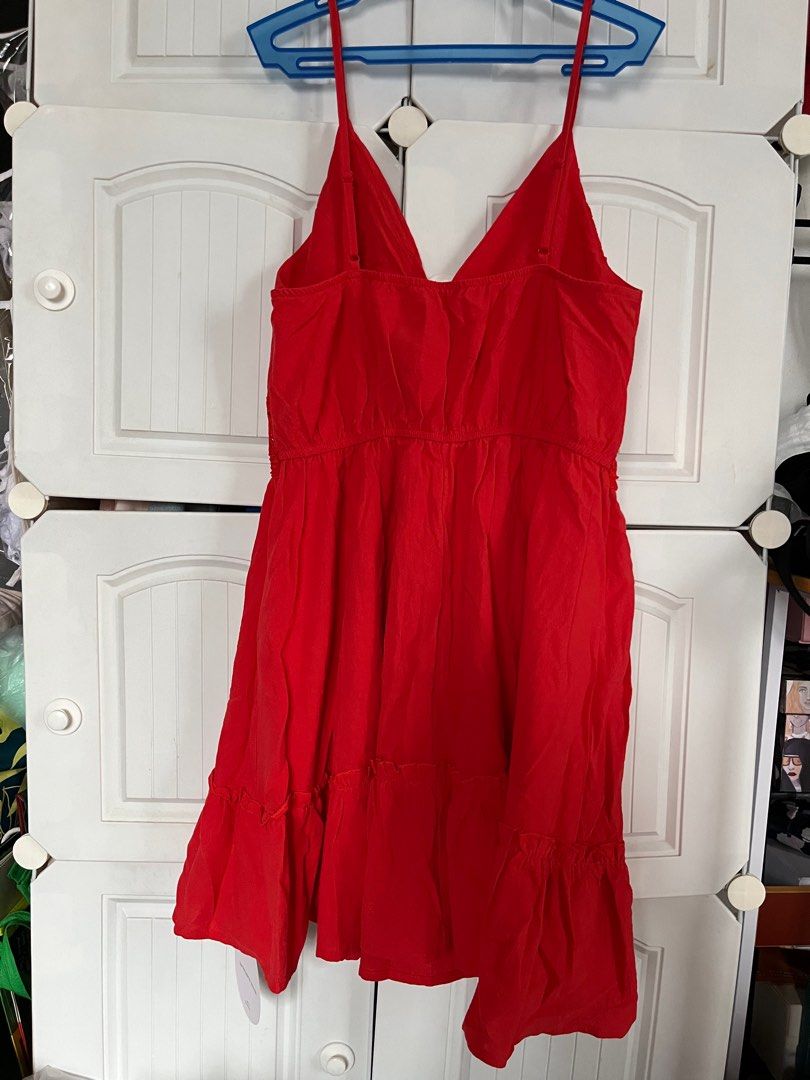 Shein Red #Summer / #boho dress (Category: Dresses) located in Pasay City. Submitted by sethsummer (Listing ID 1351852071, Image 3). Description: Shein boho/summer dress KARISMINA Women Summer Solid Color Lace Spliced Ruffle Hem Short Cami Dress With Waistband #shein #sheinvacay #red #red #dress #summer RFS: big for me .