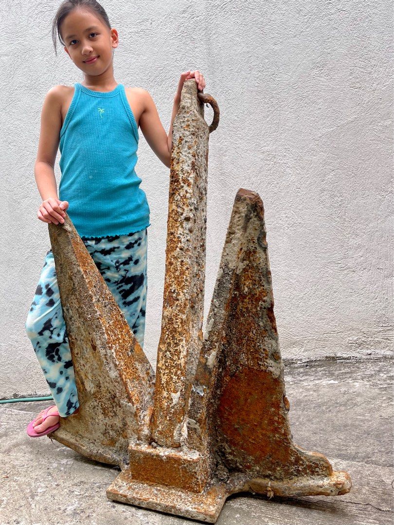 Vintage ship anchor (Category: Vintage Collectibles) located in Marikina City. Submitted by sam_illano (Listing ID 1351958870, Image 1). Description: Retired ship anchor still in great condition perfect for mancave or bar / resort accent. Dimensions: 36” length x 44” height x 16” width Super heavy, weights 150 kgs approx and needs 4 people to lift and transport. Price is P45,000, Marikina area. Thank you! .