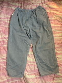 Light blue wide-leg jeans (XL/plus size)629795254521631110