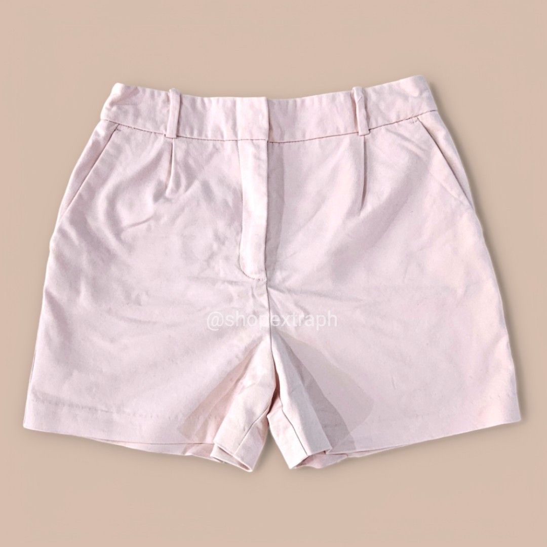 Zara Women's Buttoned Bermuda Shorts (Category: Shorts) located in Paranaque City. Submitted by shopextraph (Listing ID 1351864392, Image 1). Description: [Pre-owned] Zara Women's High Waist Buttoned Bermuda Shorts Color: Light Pink Size: U/EU Small Used 5x. No other inclusions. All photos taken by the seller..