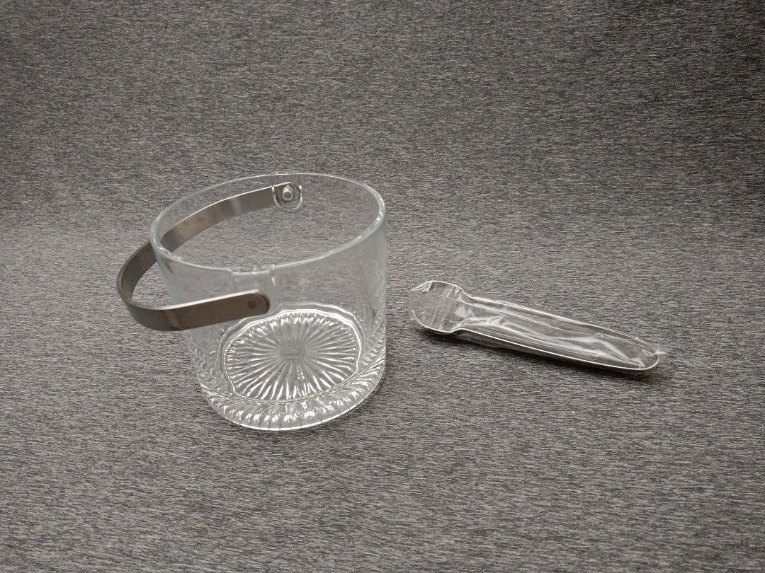 日本 雪稜 TOYO GLASS 玻璃冰桶 夾子