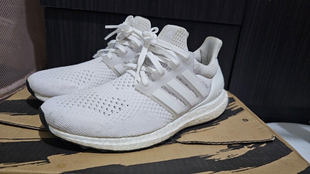 Adidas Ultraboost 1.0 White (US8 W) (Category: Sneakers) located in Cainta. Submitted by pastaye (Listing ID 1352009381, Image 1). Description: Price negotiable for sure buyer US8 W No box RFS: Decluttering, too many shoes.
