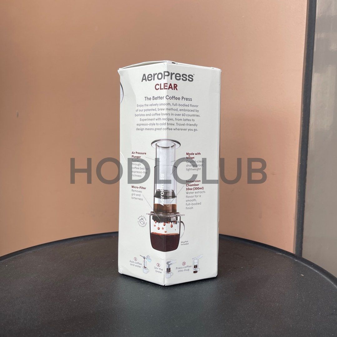 AeroPress Clear Coffee Press (Category: Coffee Machines & Makers) located in Manila. Submitted by hodlclub (Listing ID 1352038995, Image 2). Description: Brand new and sealed Original from USA 🇺🇸.
