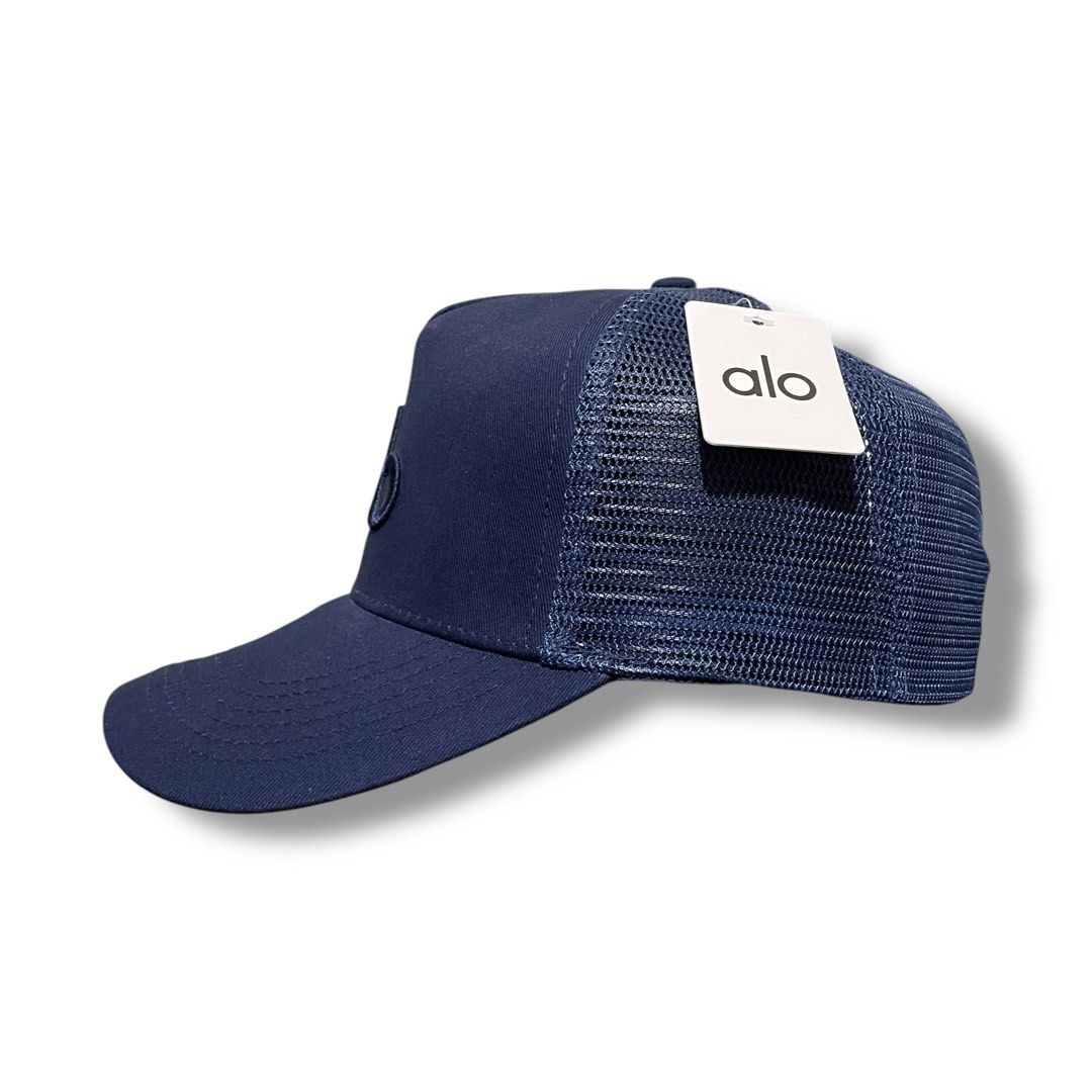 Alo Yoga District Trucker Cap (navy) (Category: Caps & Hats) located in Marikina City. Submitted by 1800shelves (Listing ID 1351972835, Image 3). Description: Alo Yoga District Trucker Hat (navy) Brand new with tag One size fits all - adjustable 🏷️ P 1,499 PM for more details. Tags: Alo, alo yoga, alo cap.