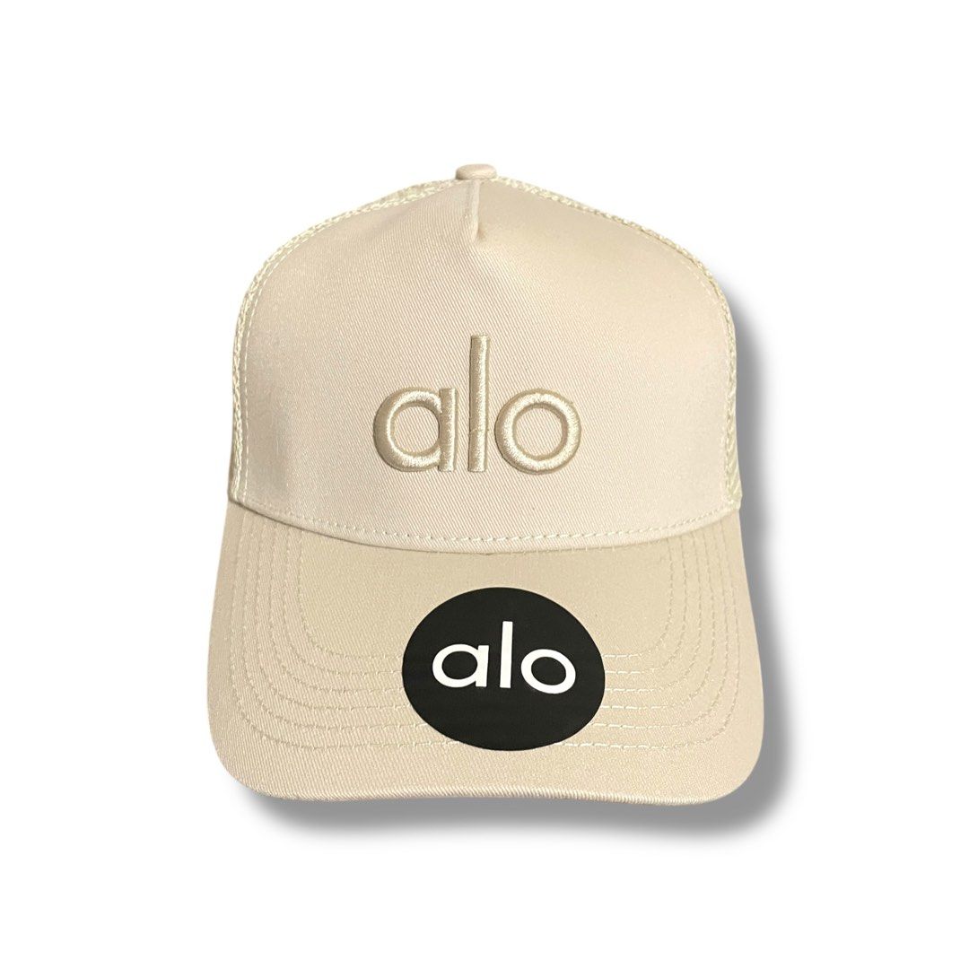 Alo Yoga District Trucker Cap (beige) (Category: Caps & Hats) located in Marikina City. Submitted by 1800shelves (Listing ID 1351973377, Image 2). Description: Alo Yoga District Trucker Hat (beige) Brand new with tag One size fits all - adjustable 🏷️ P 1,499 PM for more details. Tags: Alo, alo yoga, alo cap.