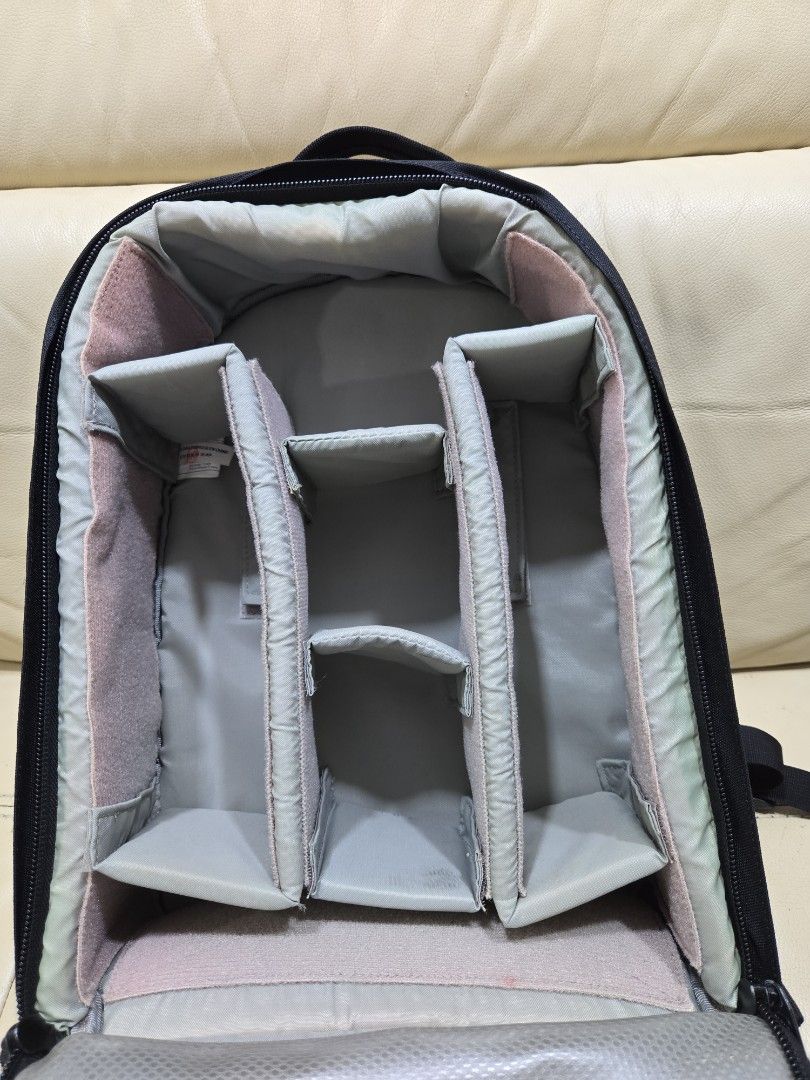Backpack (Category: Cameras) located in Singapore. Submitted by jsquad (Listing ID 1352076882, Image 3). Description: lowpro camera bagpack used to fit eos90d with kit lens 2 (18to135mm) and up to 4 lens used and selling for cheap.