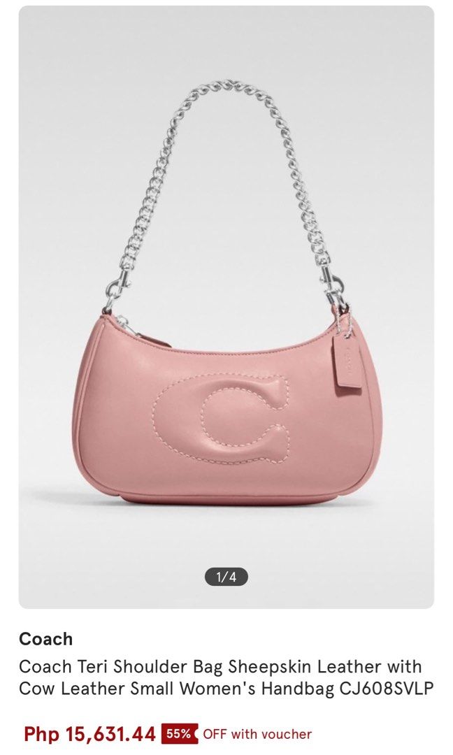Coach Teri Shoulder Bag (Category: Luxury Bags & Wallets) located in Manila. Submitted by shop.declutter (Listing ID 1352138846, Image 1). Description: Used once Complete with tags and care card Can be a shoulder bag or sling.