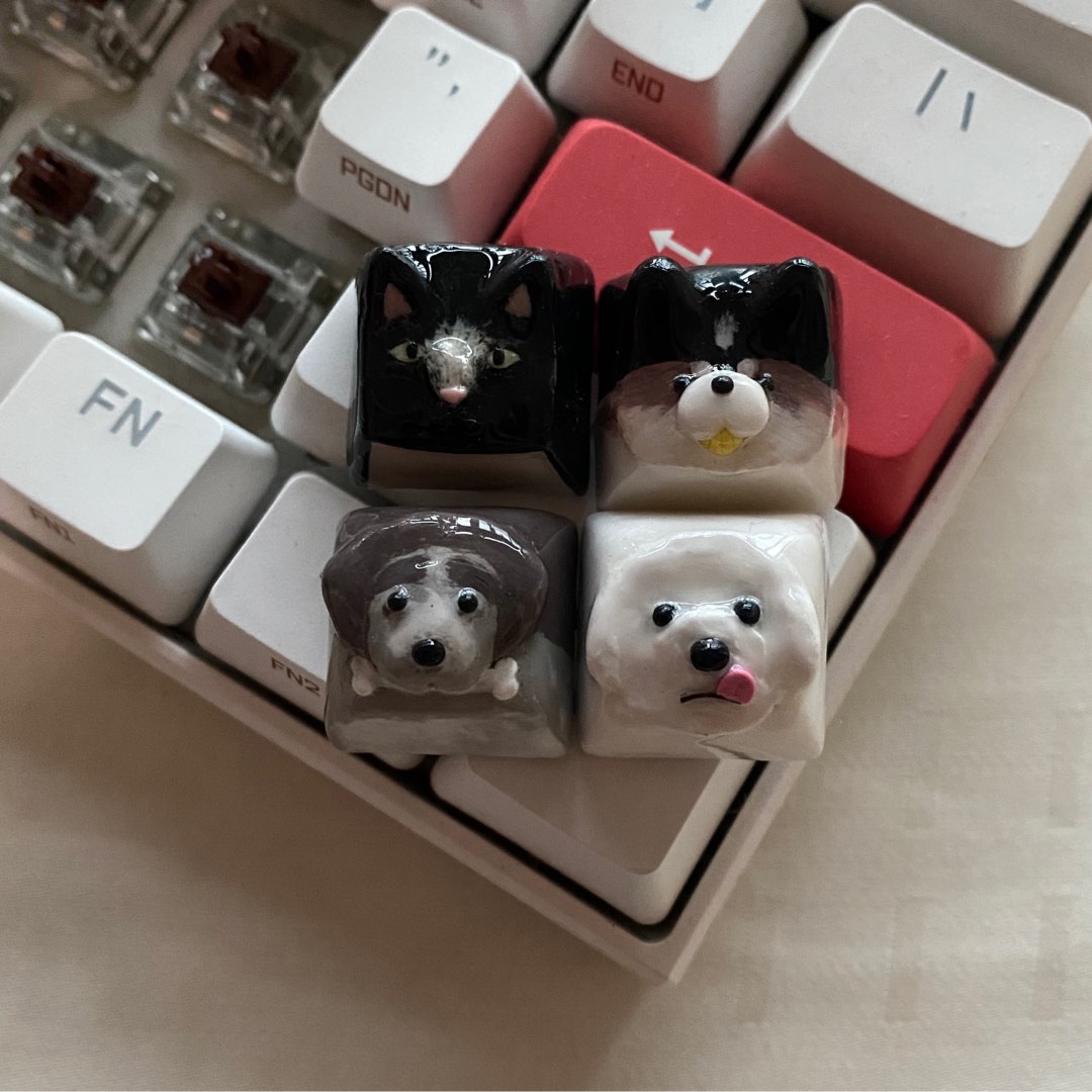 Custom Pet Keycaps | Artisan Keycap for Mech Keyboard | Dog Keycap ...