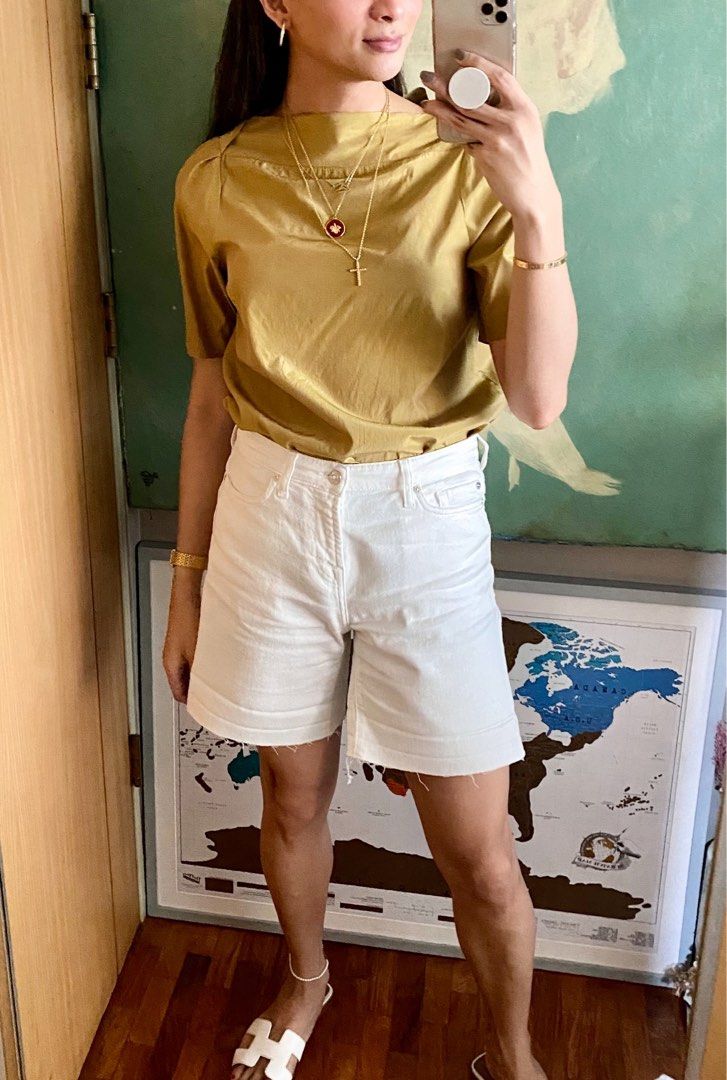 Dries Van Noten chartreuse top (Category: Blouses) located in Mandaluyong City. Submitted by declutteringagain (Listing ID 1352048799, Image 2). Description: .
