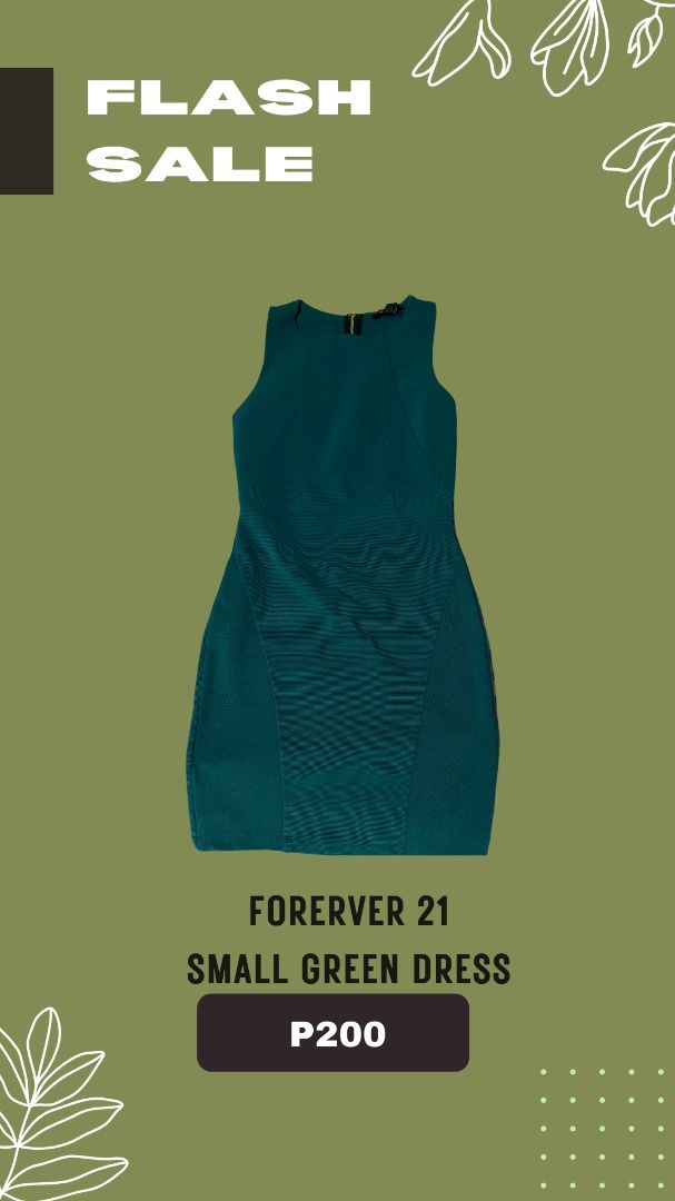 FOREVER 21 GREEN DRESS (Category: Dresses) located in Quezon City. Submitted by maydaze29 (Listing ID 1351963990, Image 1). Description: .