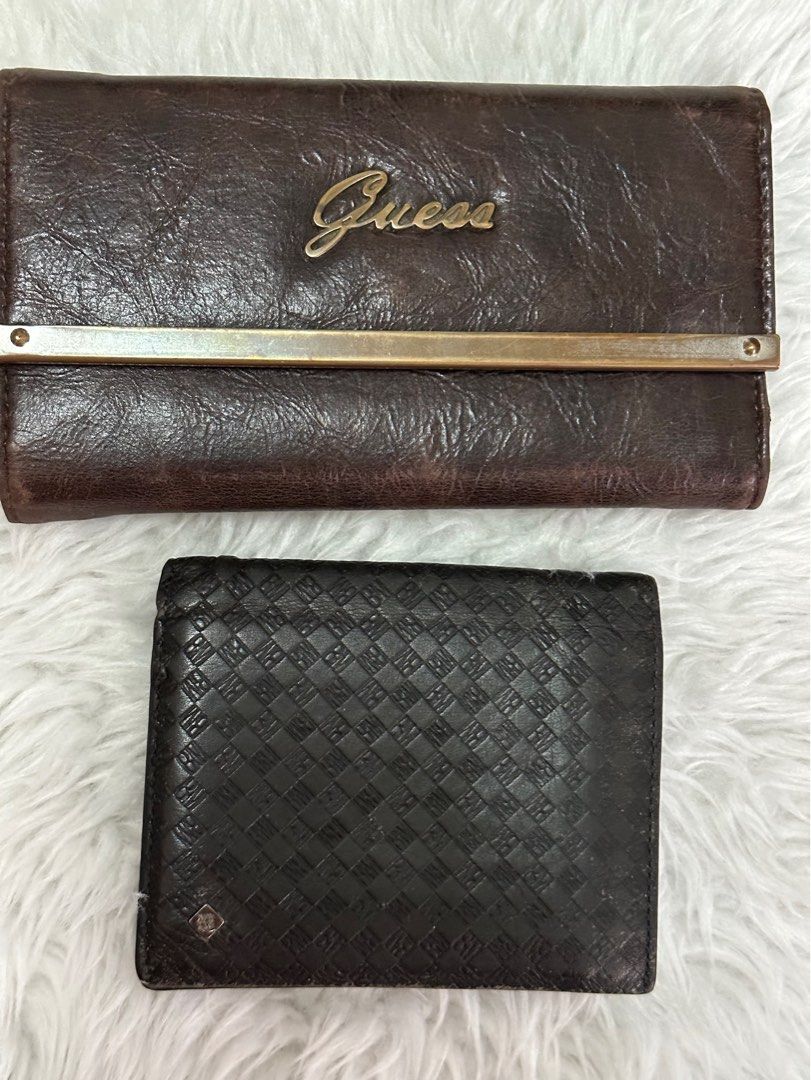 ‼️2 WALLETS-GUESS women's & Bruno Magli men's, Bundle Sale, 2 Project Wallets (Category: Wallets & Card holders) located in Manila. Submitted by hey_ole1 (Listing ID 1348321311, Image 1). Description: Decluttering personal wallets 1) Guess women's long wallet 17cmx10, dark brown, bought fr US 2) Bruno Magli men's wallet, black With rubs on corners, needs cleaning, still usable, manage your expectations Payment first Prefers buyer fr Metro Manila 