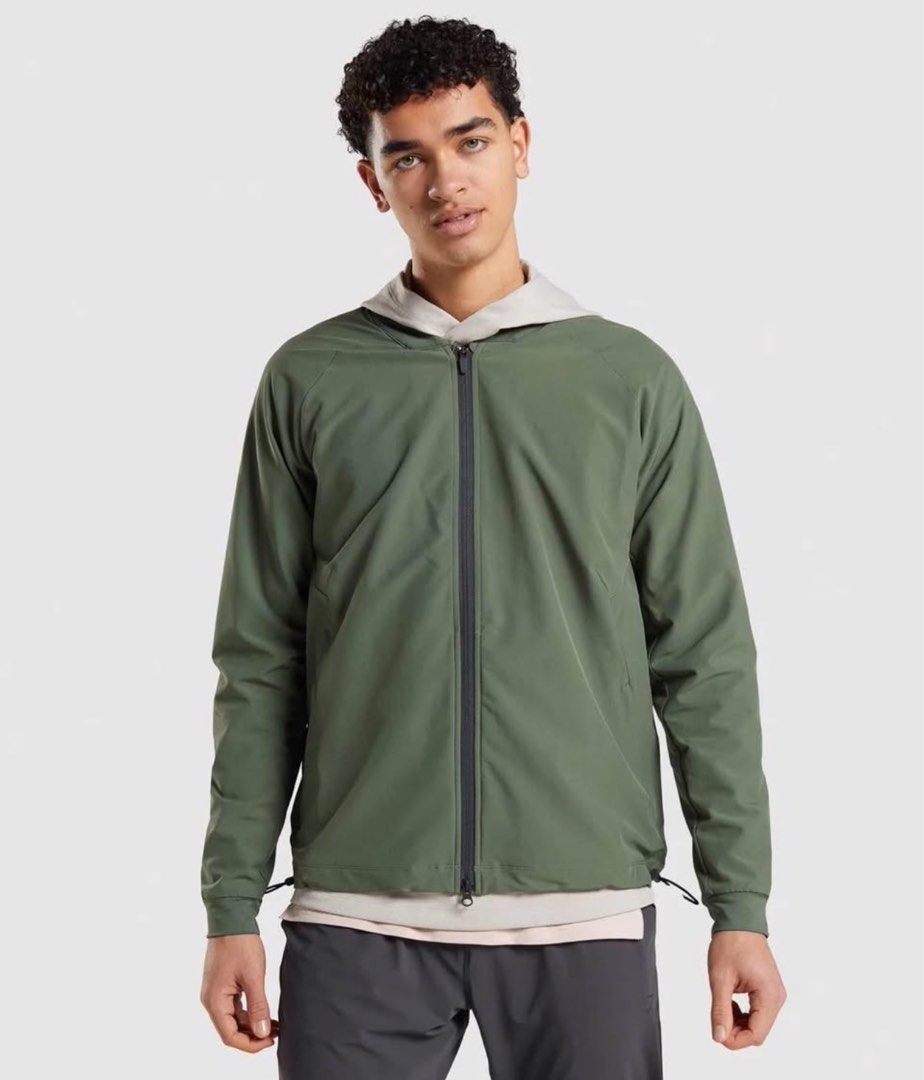 Gymshark jacket (Category: Activewear) located in San Juan City. Submitted by cque10 (Listing ID 1352089222, Image 1). Description: Gymshark Jacket Size: small (asian medium size) No hoodie Guaranteed authentic or money back Usd 70 87%polyester 13%elastane Php 2300 Loc: san juan, metro Grab/lalamove or jnt (outside mm).