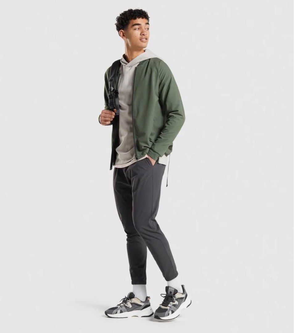 Gymshark jacket (Category: Activewear) located in San Juan City. Submitted by cque10 (Listing ID 1352089222, Image 3). Description: Gymshark Jacket Size: small (asian medium size) No hoodie Guaranteed authentic or money back Usd 70 87%polyester 13%elastane Php 2300 Loc: san juan, metro Grab/lalamove or jnt (outside mm).