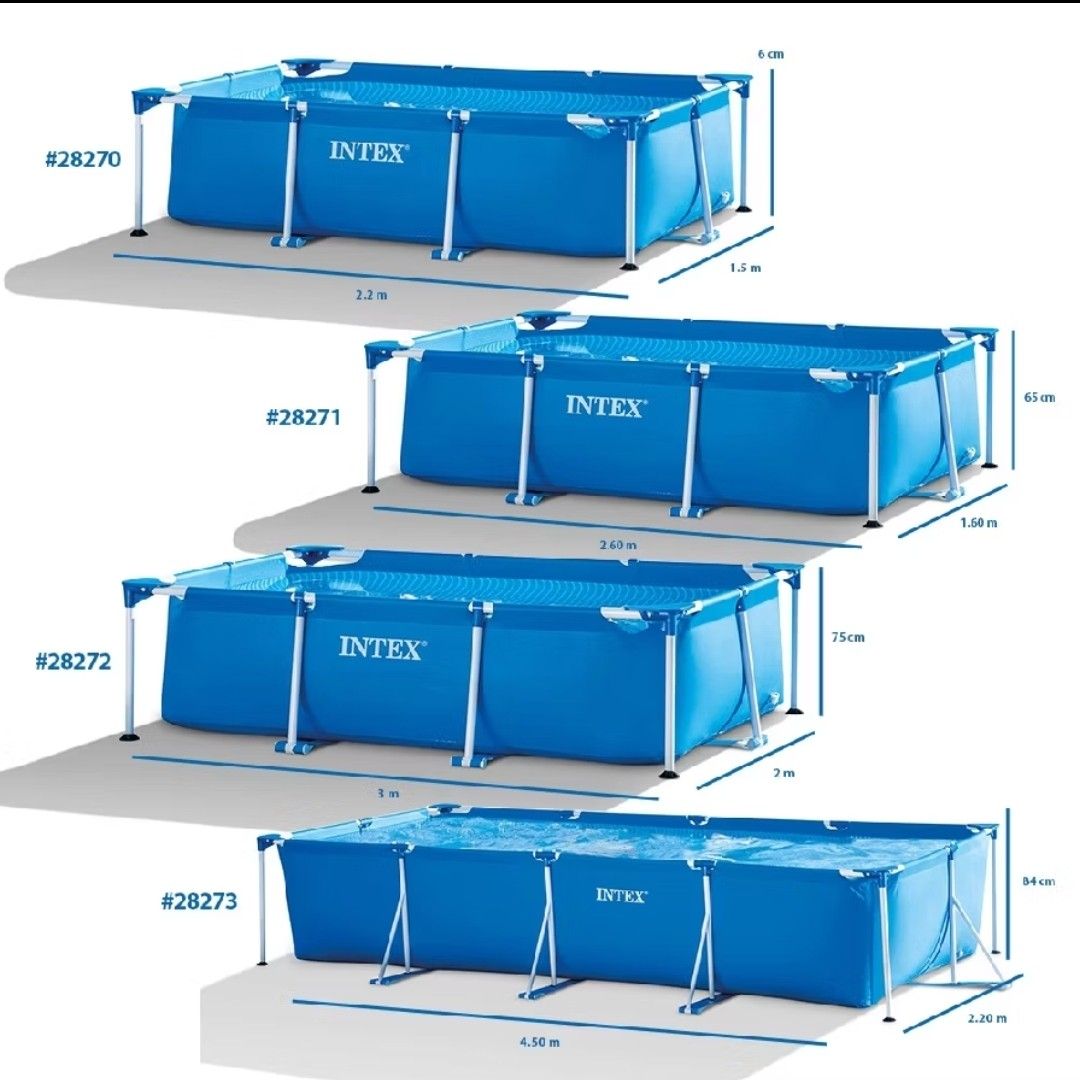 INTEX RECTANGULAR FRAME POOL (Category: Announcements) located in Manila. Submitted by adrianepad78785 (Listing ID 1352098608, Image 2). Description: FOR SALE! INTEX RECTANGULAR FRAME POOL 220x150x60CM - 4,000 260x160x65CM - 4,500 300x200x75CM - 5,500 450x220x84CM - 9,500 COD + SHIPPING FEE VIA LALAMOVE OPEN FOR WHOLESALE.