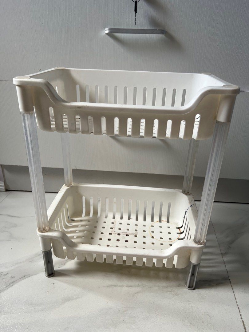 Keyway brand 2-layer storage rack/ organizer (Category: Storage Boxes & Baskets) located in Quezon City. Submitted by cristintin (Listing ID 1352010498, Image 2). Description: Decluttering household items. 2-layer Keyway brand storage rack/organizer. Sturdy and good quality..