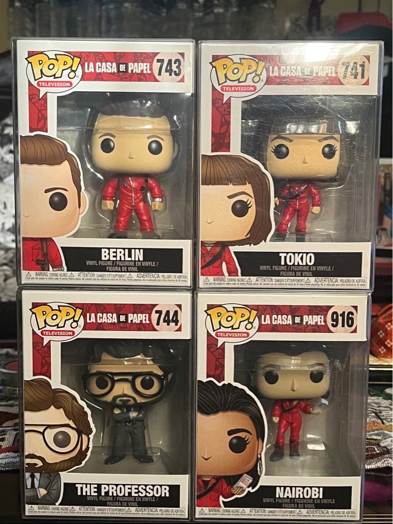 La Casa De Papel Funko Pop (Category: Designer & Blind Box Toys) located in Trece Martires City. Submitted by Malonezo_ (Listing ID 1352134270, Image 1). Description: Selling as set only, with free protectors Items are located in Cavite Can ship via Lalamove/J&T Happy hunting!.