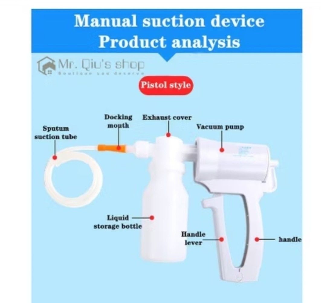 Manual Phlem Sunction Machine (Category: Other Assistive Aids) located in Quezon City. Submitted by simpyirresistable (Listing ID 1352078209, Image 2). Description: Manual phlem.sunction machine as seen in pic bought at shoppee never been used Location.Novaliches.