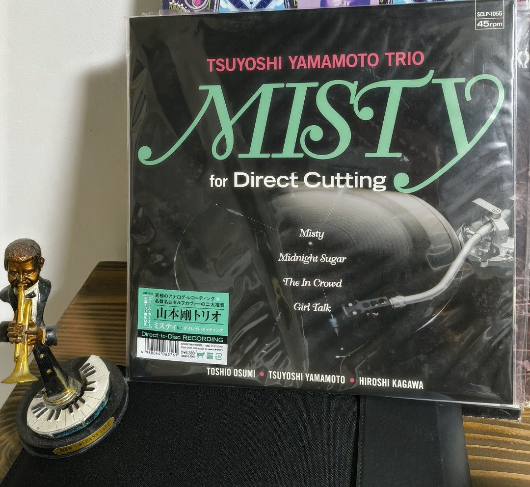 Misty - Tsuyoshi Yamamoto Trio (Category: Vinyls) located in Mandaluyong City. Submitted by outgrownstuff (Listing ID 1352086784, Image 1). Description: Album: Misty Artist: Tsuyoshi Yamamoto Trio Direct-to-Disc Recording (The audio was directly recorded on the lacquer disc leaving no room for errors when the band recorded). 45 RPM Condition: Excellent.