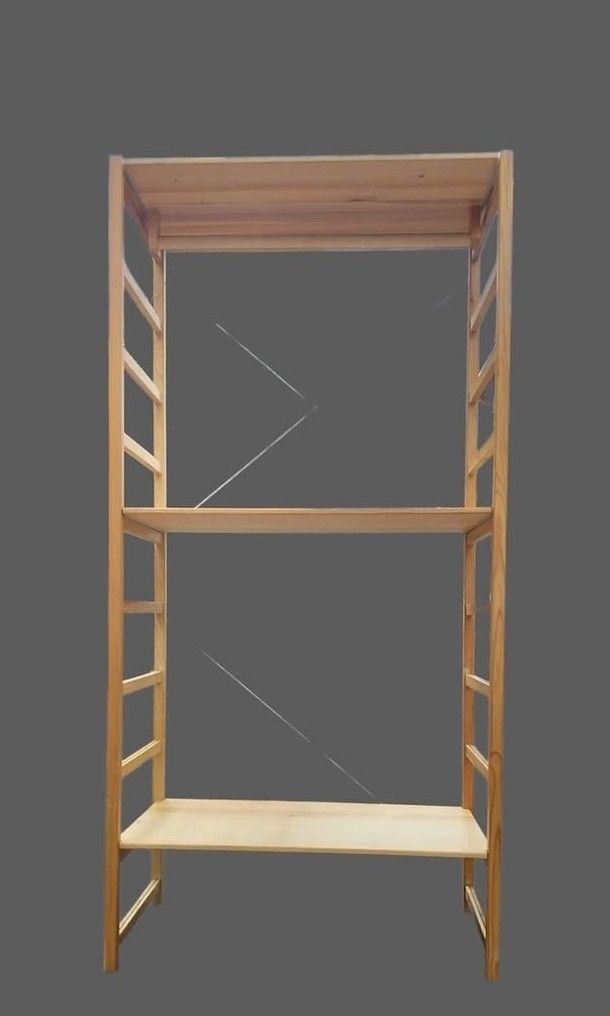 Muji Pine Shelf (Category: Shelves, Cabinets & Racks) located in Manila. Submitted by hellovenice_ (Listing ID 1352107790, Image 3). Description: Used. In good condition. Sturdy RFS: Too big for our new bedroom.