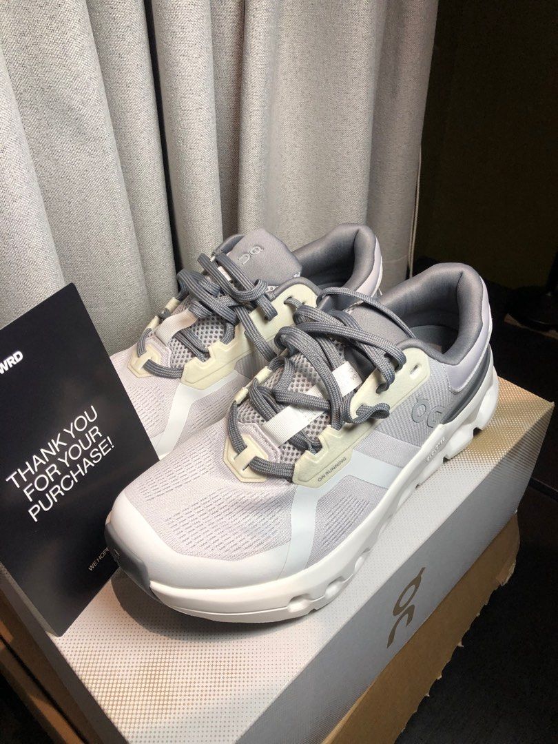 ON Running Cloud Runner 2 (Category: Sneakers) located in Manila. Submitted by markscloset (Listing ID 1352080369, Image 2). Description: Brand New purchase from FRWD. Duplicate order Mens US 7 Color: frost white Hoka nike adidas .