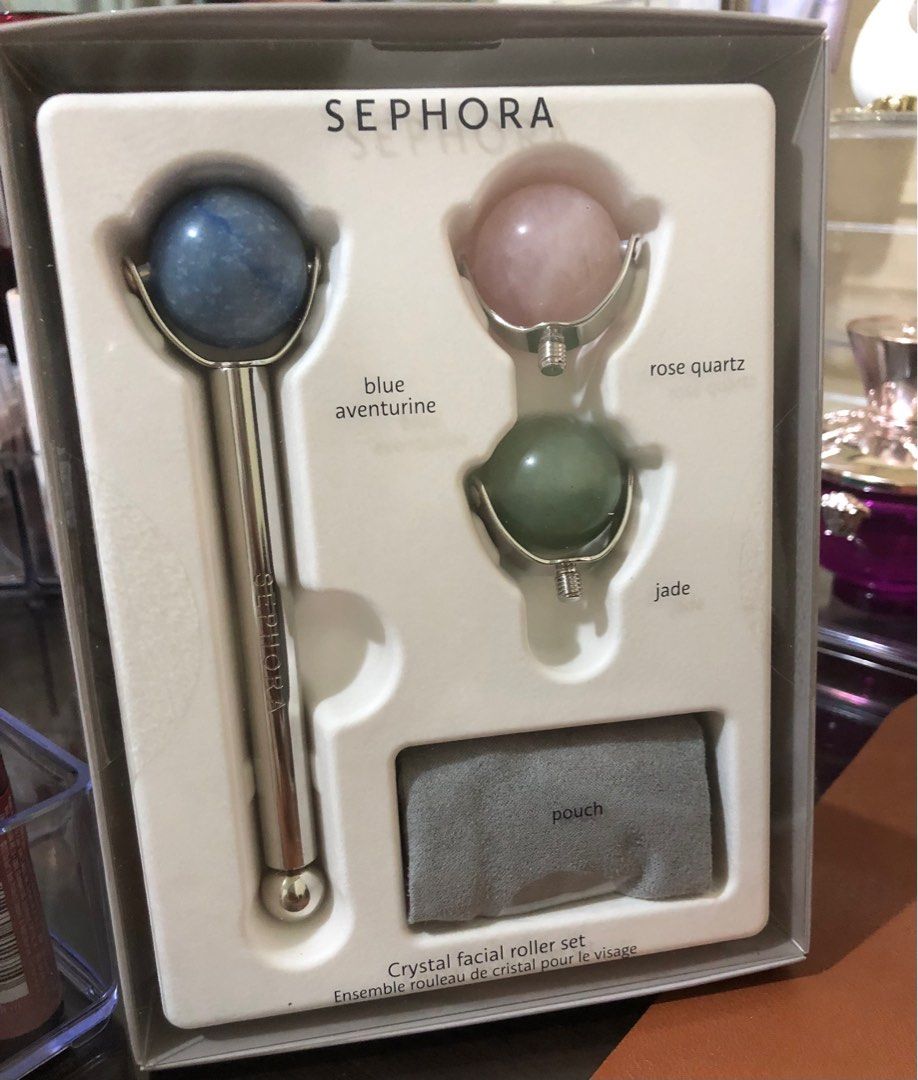 Sephora crystal facial roller set (Category: Face Care) located in Binangonan. Submitted by richelle_preloved (Listing ID 1351979520, Image 1). Description: Sephora facial crystal roller set.