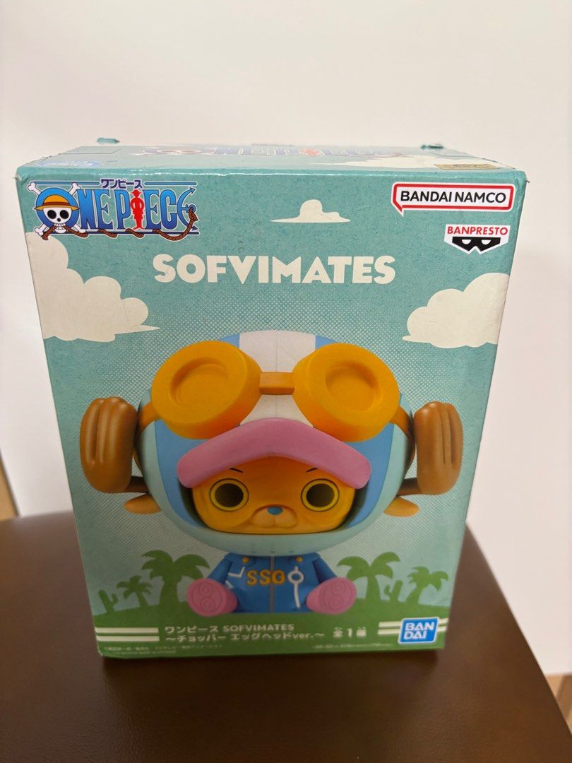 SOFVIMATES CHOPPER （分類：設計師玩具及盲盒）位於 Hong Kong。 由 loloying 提交（商品編號 1351967764，圖片 1）。簡介： ONE PIECE SOFVIMATES CHOPPER EGGHEAD VER. 蛋頭島 盒會有少少唔靚仔 但未開封 夾於娃娃機 只限面交！！！。