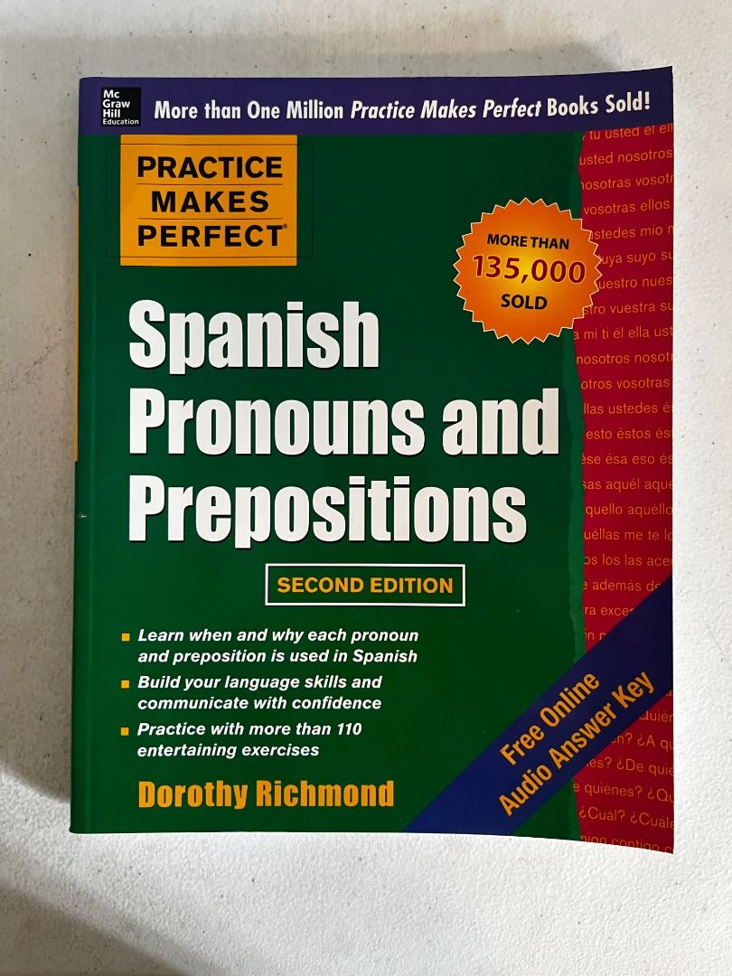 Spanish Language Books (Category: Textbooks) located in Manila. Submitted by drv1997 (Listing ID 1352074877, Image 2). Description: All books are in good condition! Practice Makes Perfect: Spanish Pronouns and Prepositions Price: 500 The Complete Idiot's Guide to Intermediate Spanish Price: 450 Pasos 2 Spanish: Intermediate Course Fourth Edition Course Book Check out my other foreign language books: https://www.carousell.ph/p/german-language-book