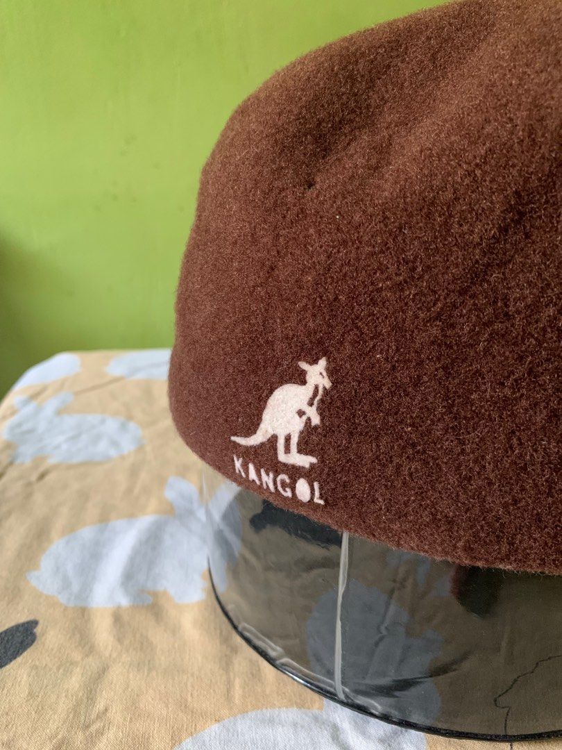 Vintage 1990s Kangol big brim cap (Category: Caps & Hats) located in Cagayan de Oro. Submitted by premium_thrifts (Listing ID 1352082433, Image 3). Description: Brown colorway Good condition Fits size Small - Medium head Issue: brim creasing Add shipping fee (via JRS or J&T).