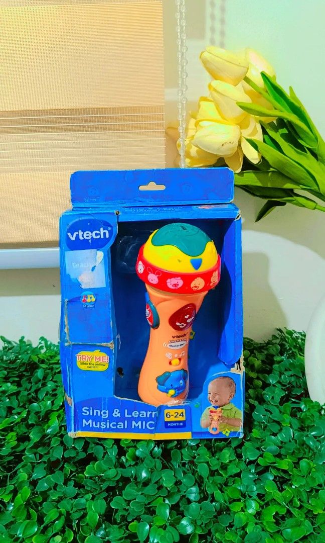 Vtech Sing and Learn Musical Mic (Category: Educational & Learning Toys) located in Quezon City. Submitted by mhoniqvela04 (Listing ID 1352126474, Image 1). Description: Guaranteed Original💯 Mall Pullout Toy✅ 100% Working✅ Complete Set✅ Actual Pic posted✅.