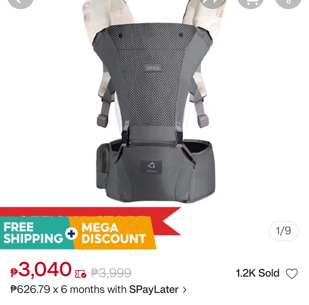 ⭐ Bebear Hip baby carrier decluttering (Category: Carriers & Slings) located in Las Pinas. Submitted by benjamintravis (Listing ID 1355760820, Image 1). Description: ⭐ Bebear Hip baby carrier decluttering pickup in BFRV Las Pinas . Gcash/ Paymaya accepted. No shoppee checkout . Buyers book the courier / lalamove / grab etc FOLLOW OUR PROFILE for updated posts. Thanks!.
