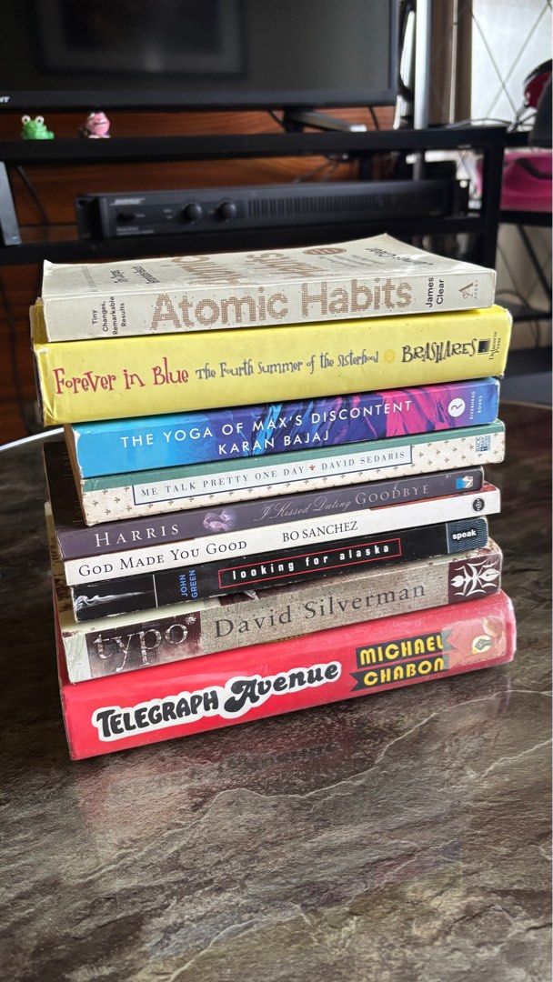 Books for sale 2k take all (Category: Storybooks) located in Santa Rosa. Submitted by zeanne (Listing ID 1355702337, Image 1). Description: Atomic Habits Foever in Blue The Yoga of Max's Discontent Me Talk Pretty One Day I Kissed Dating Goodbye God Made You Good Looking for Alaska Typo Telegraph Avenue.