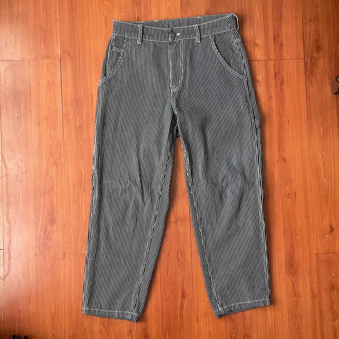 Dickies Hickory Striped Navy Blue Pants (Category: Jeans) located in Quezon City. Submitted by p__00__ (Listing ID 1355670668, Image 1). Description: Size 28 on tag L/36.5in (length was altered).