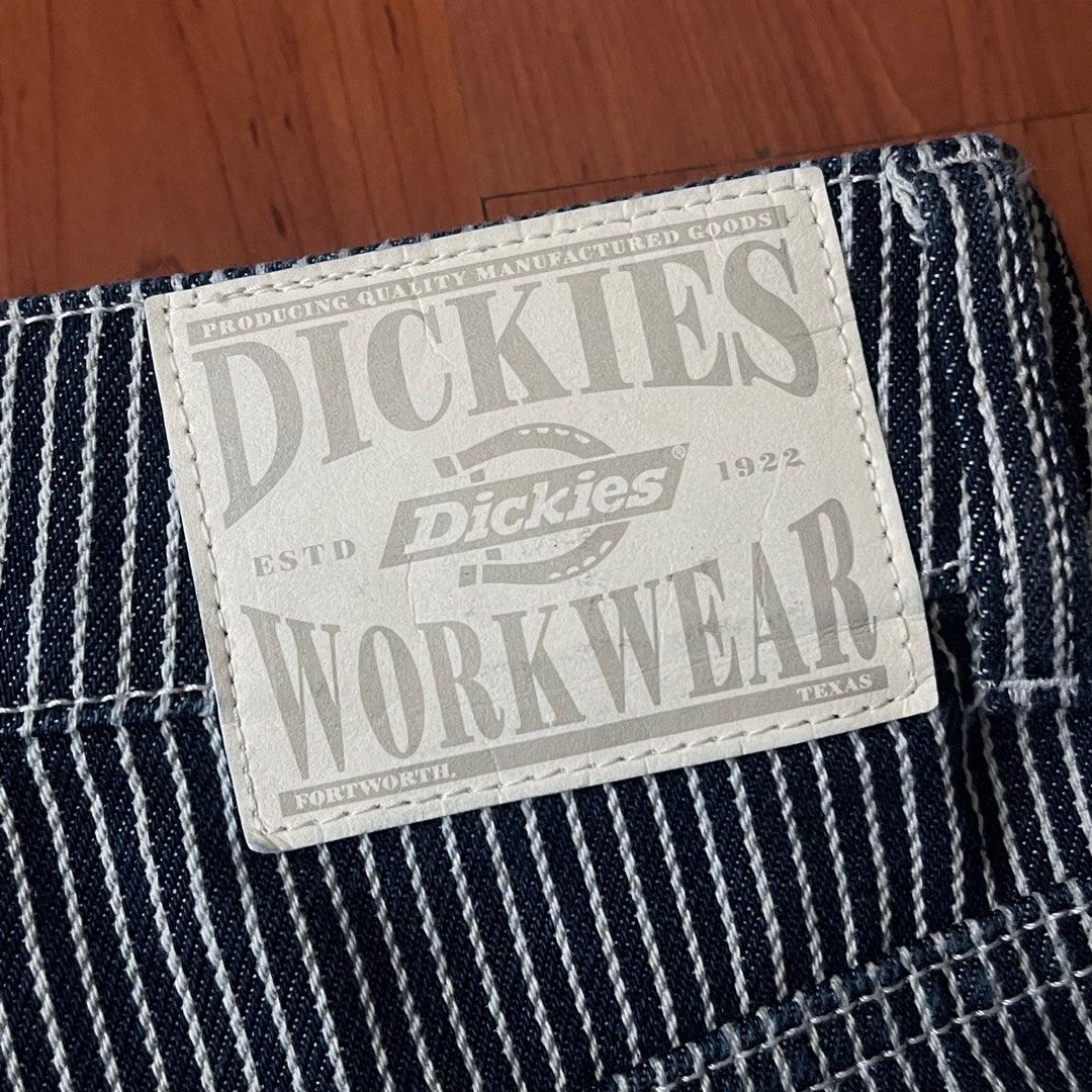 Dickies Hickory Striped Navy Blue Pants (Category: Jeans) located in Quezon City. Submitted by p__00__ (Listing ID 1355670668, Image 3). Description: Size 28 on tag L/36.5in (length was altered).