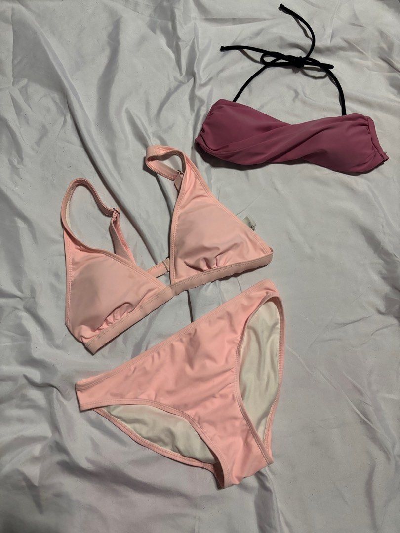Pink Swimsuit with free bikini top (Category: Bikinis & Swimsuits) located in Manila. Submitted by dzone.declutter (Listing ID 1355689927, Image 1). Description: Bought here in Carousell. Selling because I dont repeat swimsuits Original bikini top is a bit loose to me so I partnered it with a different top.