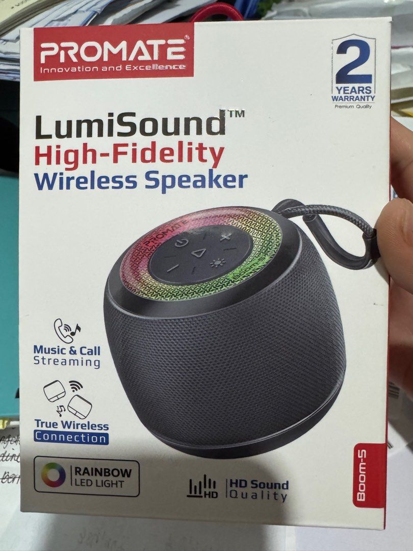 Promate wireless speaker (Category: Soundbars, Speakers & Amplifiers) located in Paranaque City. Submitted by icey8888 (Listing ID 1355787059, Image 1). Description: Brand new.