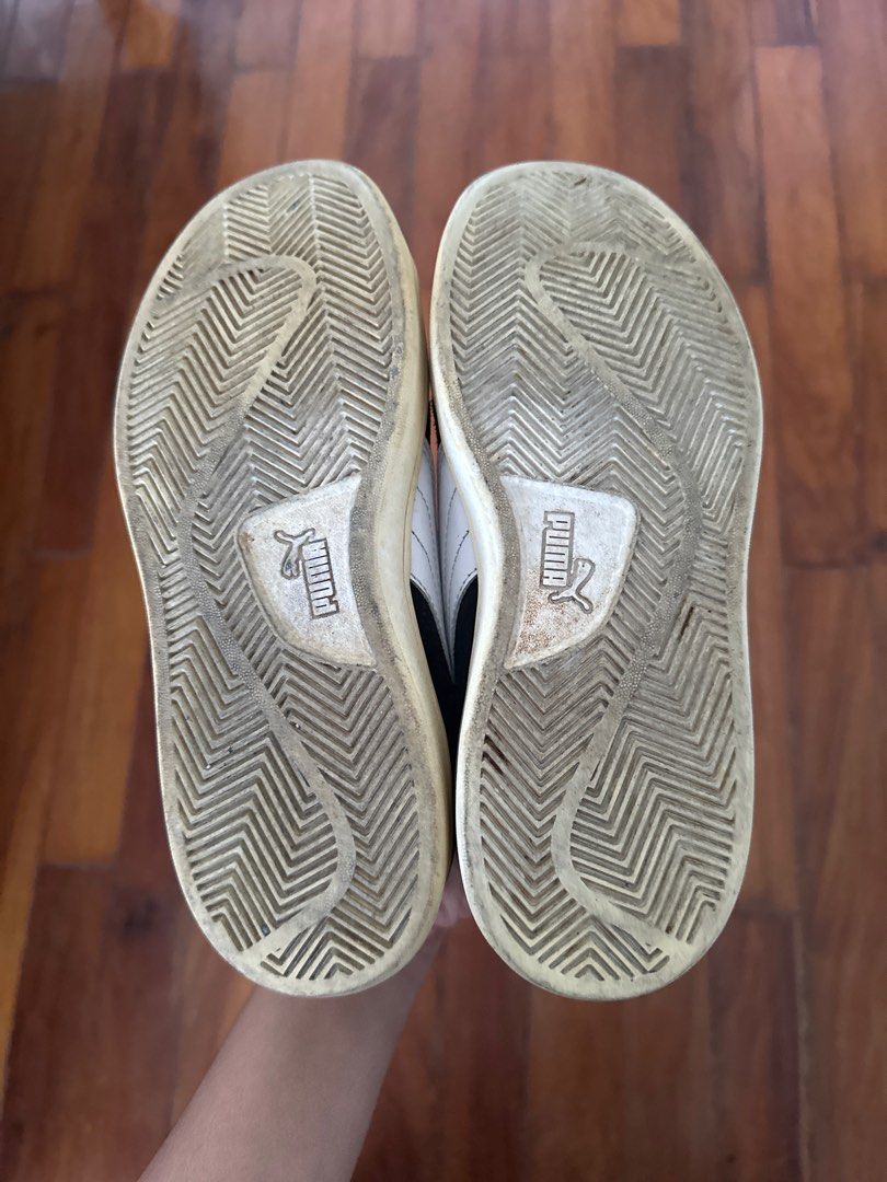 Puma Black Suede Shoes (Category: Sneakers) located in Mariveles. Submitted by declutterwithina (Listing ID 1355677303, Image 3). Description: Main issue: Yellow Soles Need cleaning due to storage LBC or J&T delivery during weekends.