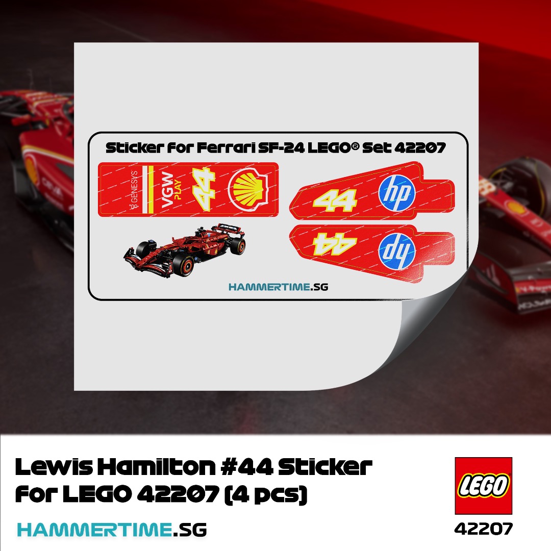 Scuderia Ferrari SF-24 LEGO 42207 Sticker, Hobbies & Toys, Memorabilia ...
