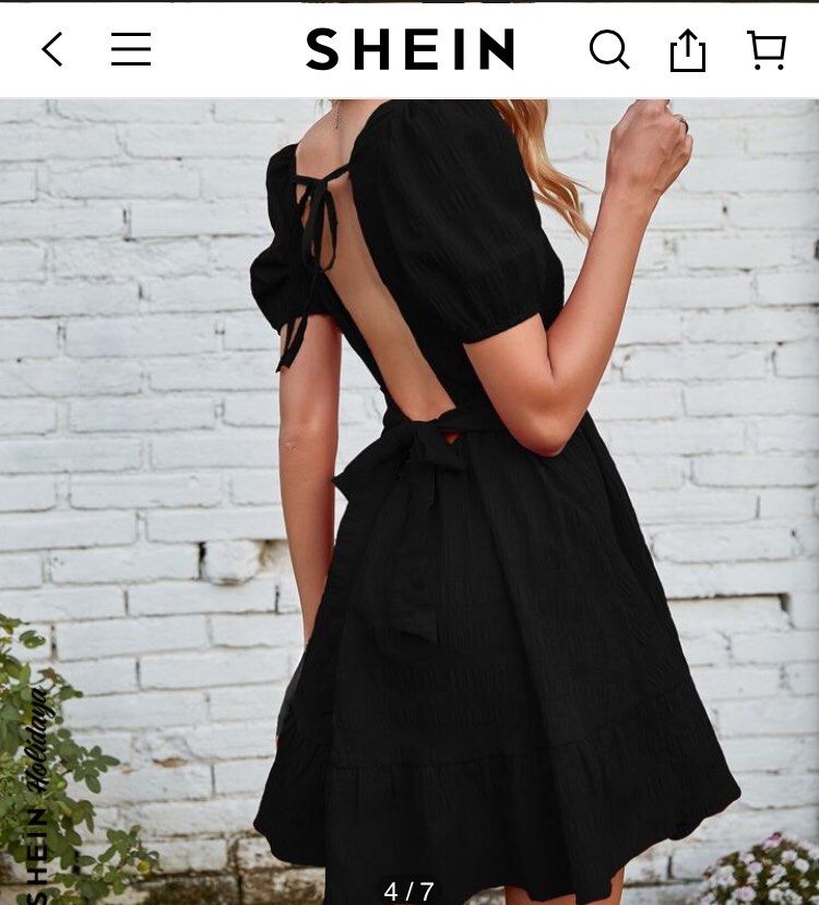 SHEIN OPEN BACK DRESS fits Small-Med (Category: Dresses) located in Cebu City. Submitted by cebushopforless (Listing ID 1355768298, Image 3). Description: Fits small to med.