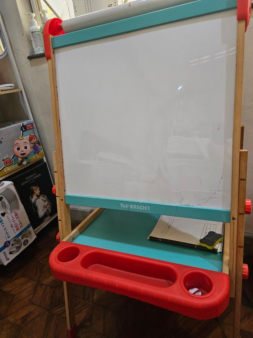 Topbright chalkboard and whiteboard (Category: Infant Playtime) located in Manila. Submitted by un.hoarding.momma (Listing ID 1355697218, Image 1). Description: Topbright chalkboard and whiteboard for toddler use. #Learning #writing #activities READ FIRST, SAVE OUR TIME ❌️PASS SA BARAT, WILL NOT REPLY ❌️Scammer/s maryjoyy7378 aka. Mary Ann Tan will post her chat on all items for reference ❌️No Rushing ❌️Lalamove COD ✅️PAYMENT FIRST ONLY #2025decl