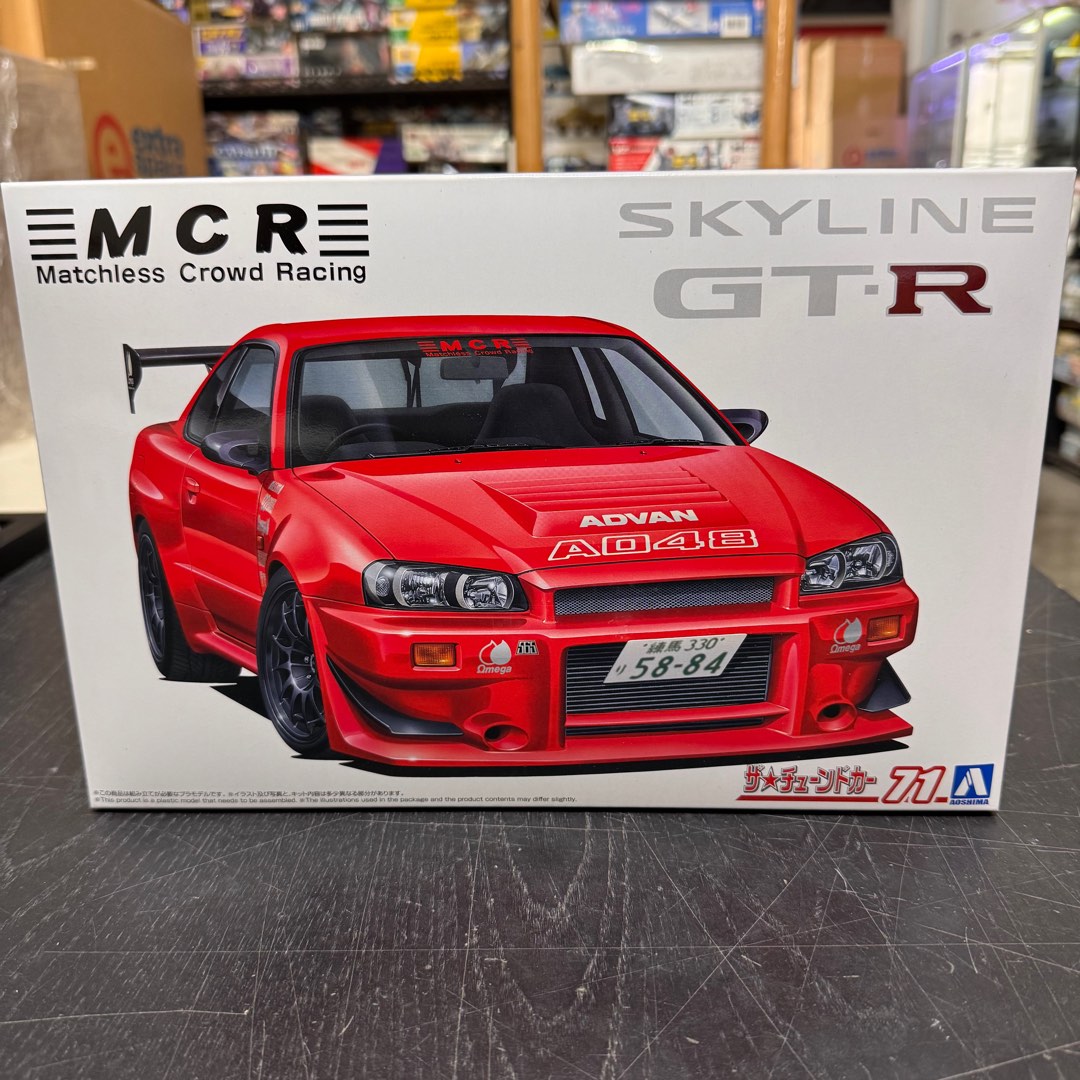 Matchless Crowd Racing 1/24 Aoshima Nissan Skyline GTR R34 Matchless Crowd Racing Model Kit ...