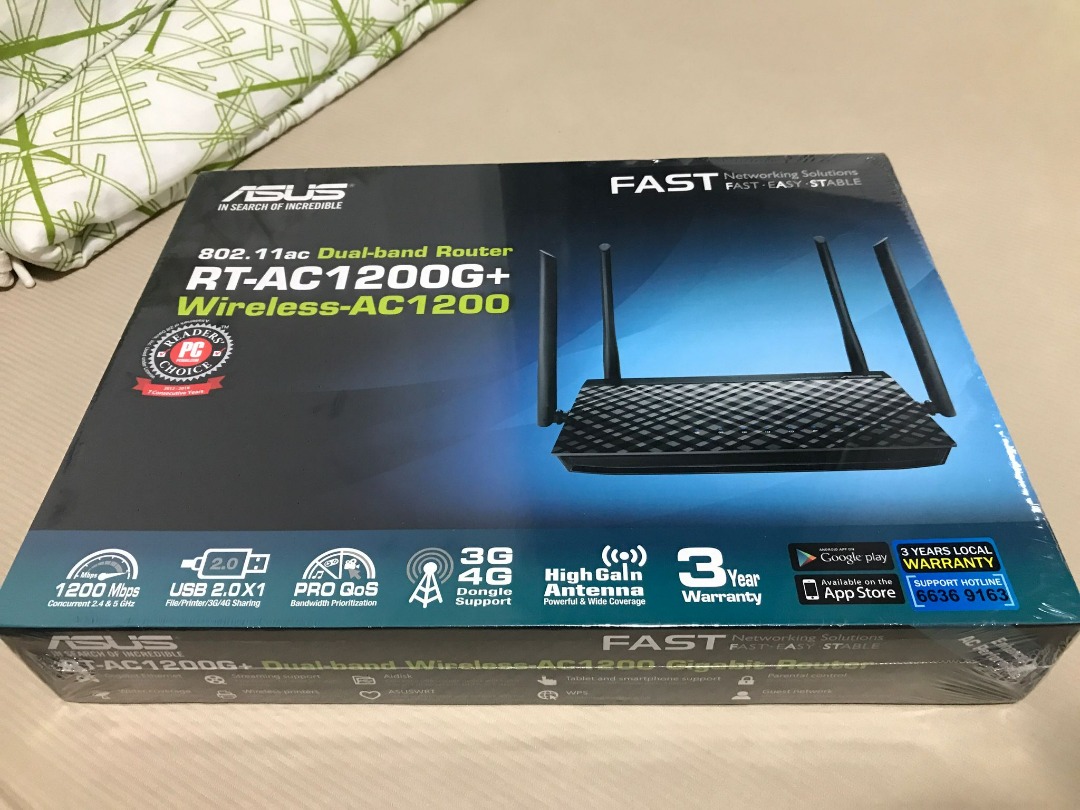 ASUS 802.11ac Dual-band Router RT-AC1200G+ Wireless-AC1200, Computers ...