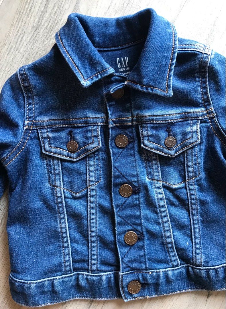 Baby Gap unisex Denim Jacket (Category: Babies & Kids Fashion) located in Paranaque City. Submitted by famsale2016 (Listing ID 1357478292, Image 2). Description: Unisex Denim jacket. Like new condition. Worn not more than 3 times. Soft fabric. Comfy to wear. 6-12months on tag but can fit up to 18months.
