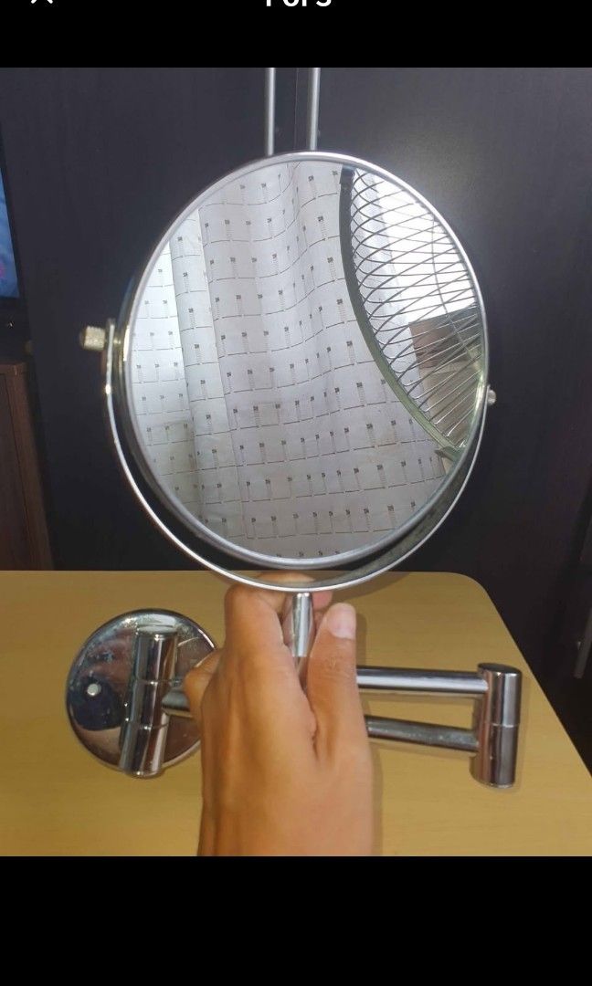 Bathroom Mirror, back to back, regular and zoom retracble. (Category: Mirrors) located in Pasig City. Submitted by edrell (Listing ID 1357564614, Image 1). Description: Used but not abused. Made of quality stainless steel..