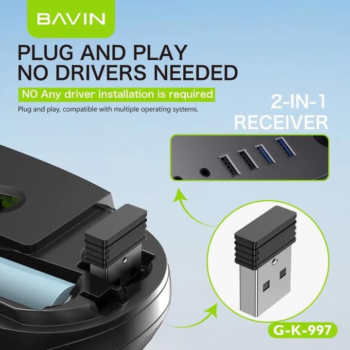 Bavin G-K-997 Wireless Keyboard & Mouse Set Color:Black (Category: Computer Keyboard) located in Manila. Submitted by iliasjen (Listing ID 1357423214, Image 3). Description: .
