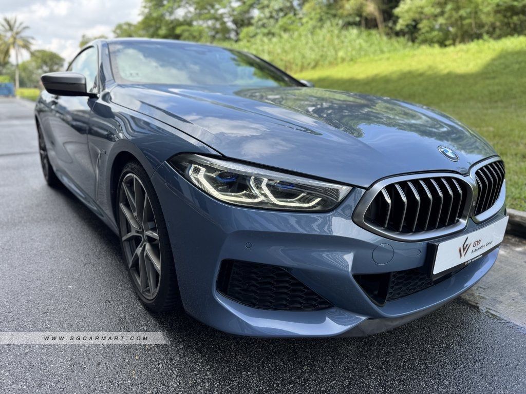 BMW M850i Coupe xDrive Auto (Category: Used Cars) located in Singapore. Submitted by gwgroup (Listing ID 1357474006, Image 1). Description: A Very Powerful V8 twin-turbo engine delivering 530bhp, 750nm torque. 8 speed automatic. 0-100km/h 3.7s. All-wheel drive. Seats On 20” rims. Keyless Entry, HUD. Harmon/Kardon System. 360 Camera, Laser LED light. Cruise Control. Pristine condition, Full Agent Serviced & Maintained Up To Date, 100% Accident Fre