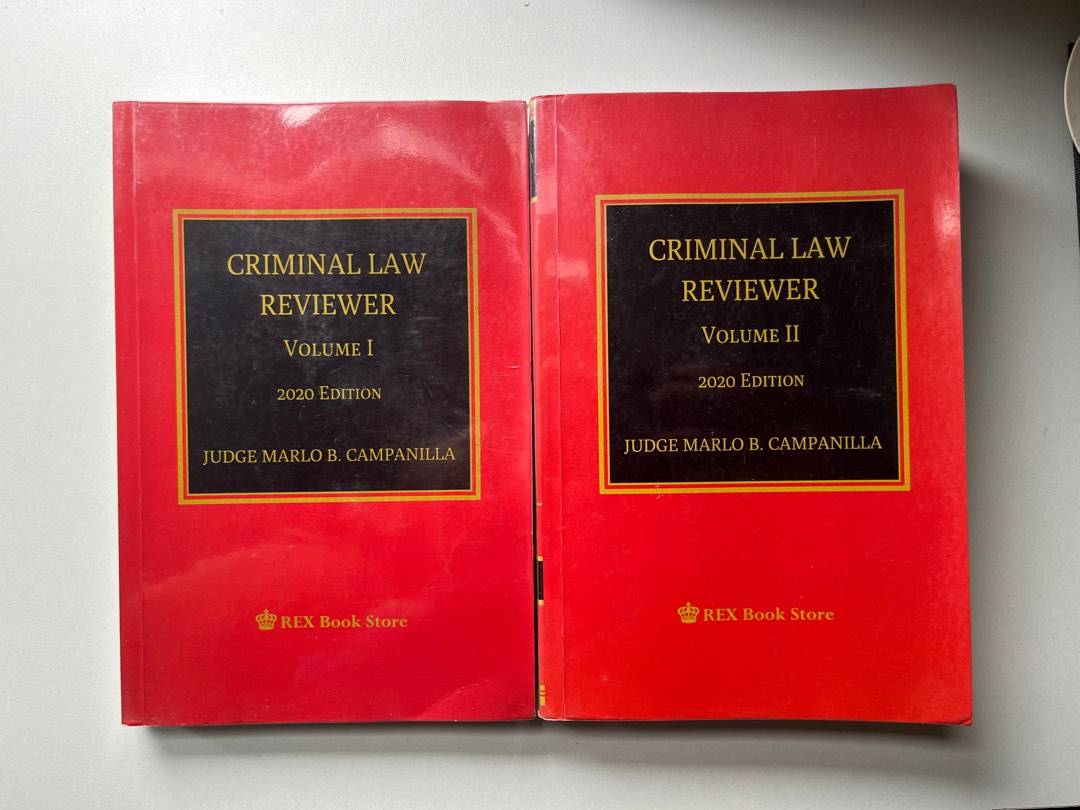 Criminal Law Reviewer by Judge Marlo B. Campanilla Volume I and II ...