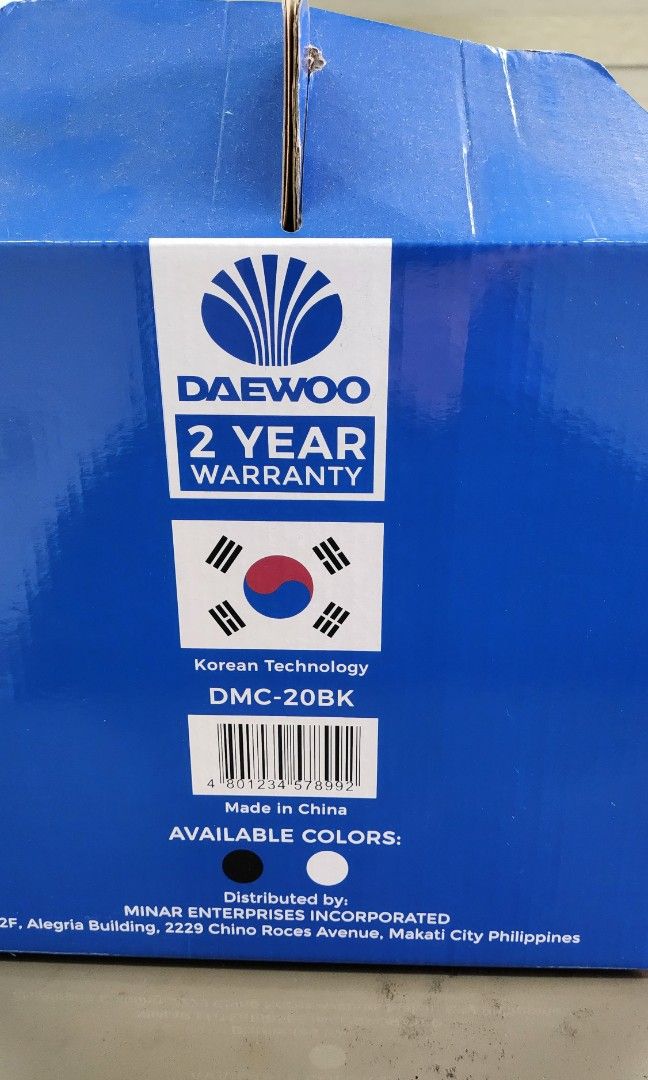 Daewoo Rice Cooker Low Carb (Category: Cookers) located in Quezon City. Submitted by jennifersantos123 (Listing ID 1357441325, Image 2). Description: Brand new in box. Color black. Pick up in Doña Josefa QC.