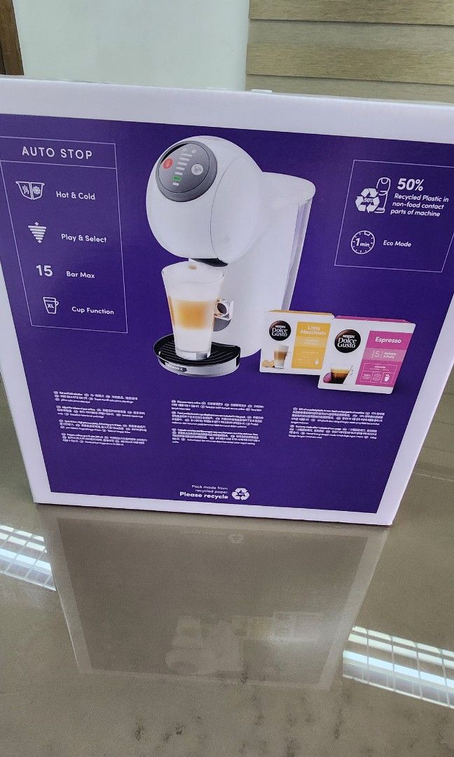 Dolce Gusto Genio S (Category: Coffee Machines & Makers) located in Quezon City. Submitted by jennifersantos123 (Listing ID 1357440973, Image 2). Description: Selling brand new Dolce Gusto Genio S. Pick up at Doña Josefa QC.